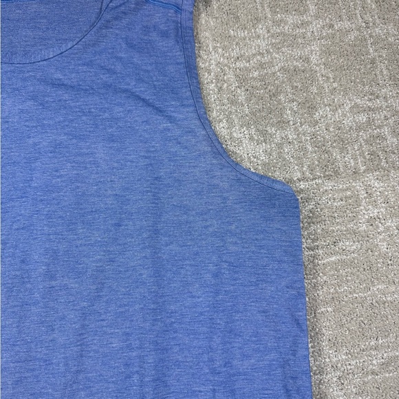 Lululemon Mens Blue Sleeveless Work Out Tank Top Shirt Size READ BELOW - Picture 2 of 5